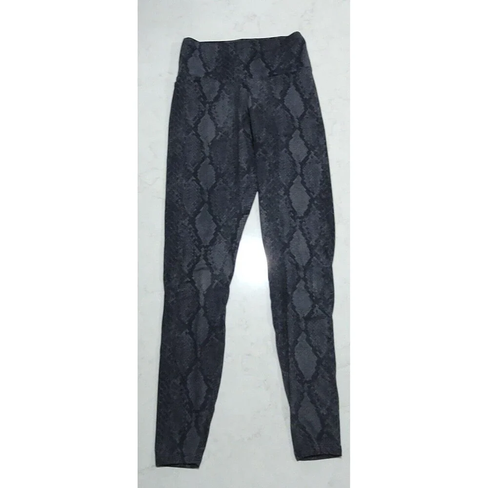 Express One Eleven Snakeskin Print Gray Leggings Gym Yoga Excercise Run XS NWOT - Picture 2 of 12